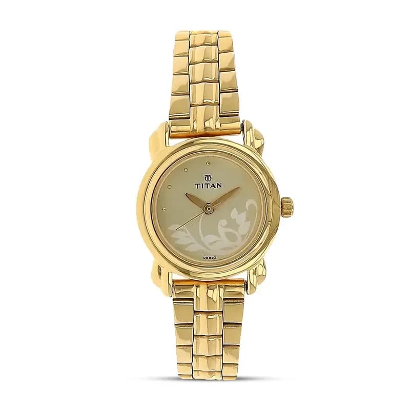 Titan 2534YM01 Champagne Dial Ladies Watch