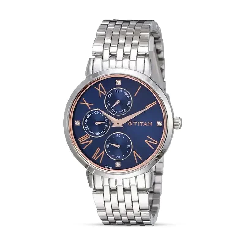 Titan 2569SM01 Workwear Blue Dial Ladies Watch