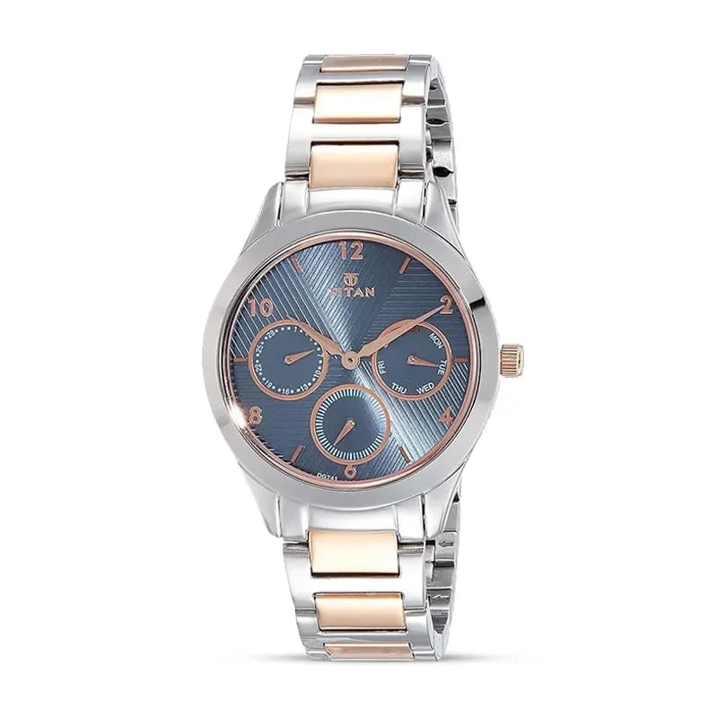 Titan 2570KM02 Workwear Blue Dial Ladies Watch