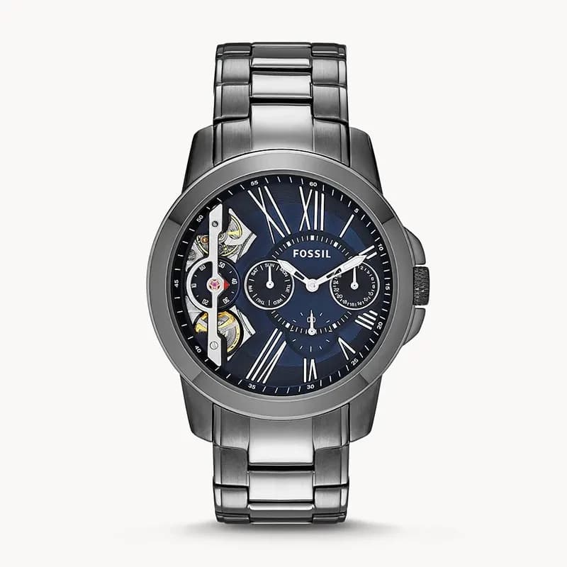 Fossil Grant Automatic Multi-Function Blue Dial Men's Watch | ME1146
