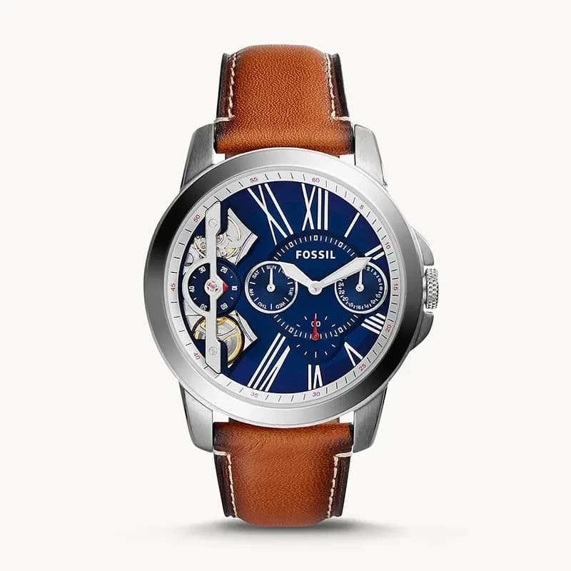 Fossil Grant Twist Three-Hand Luggage Leather Men's Watch | ME1161