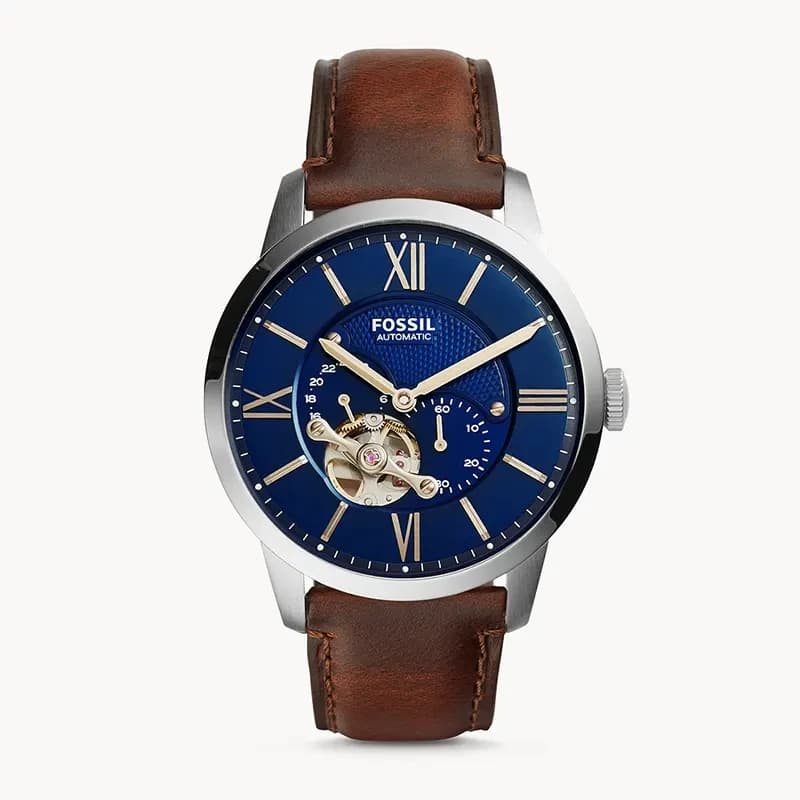 Fossil Townsman Automatic Blue Satin Dial Men's Watch | ME3110