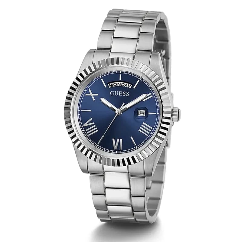 Guess Connoisseur Day-Date Blue Dial Men’s Watch | GW0265G7