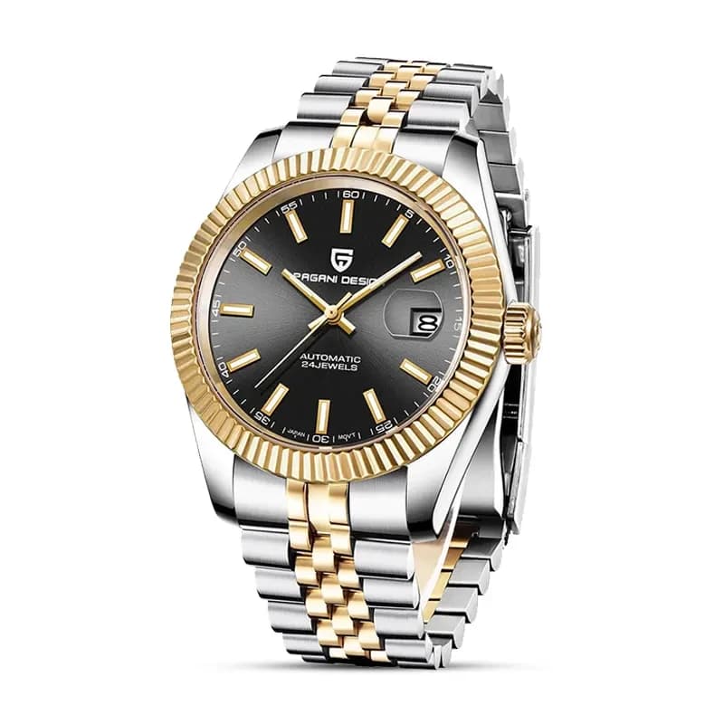 Pagani Design PD-1645 Datejust Black Dial Men's Watch