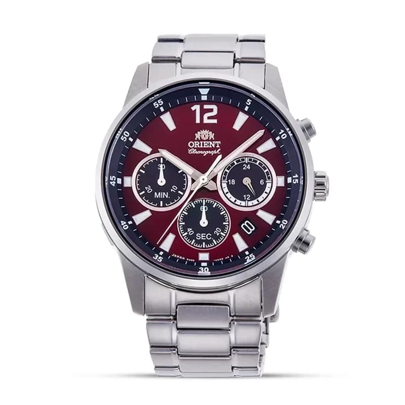 Orient Chronograph Maroon Dial Men's Watch | RA-KV0004R10B