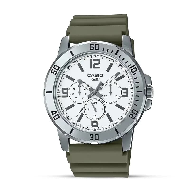 Casio MTP-VD300-3BUDF Chronograph White Dial Men’s Watch