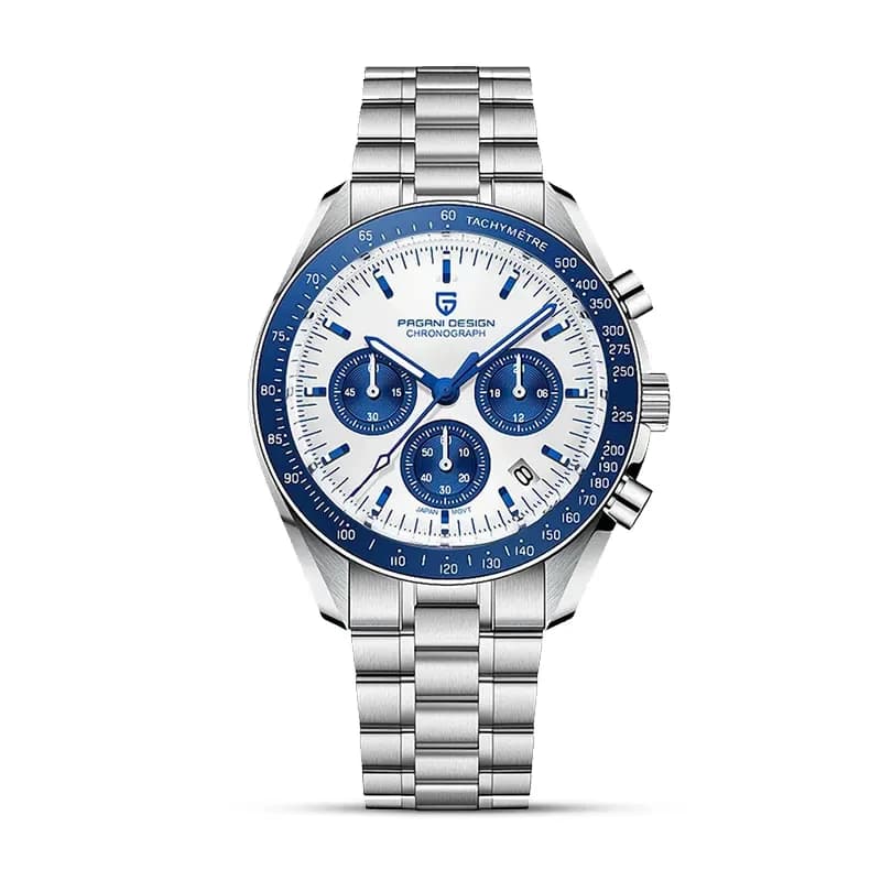 Pagani Design PD-1701 Chronograph White Blue Dial Men's Watch