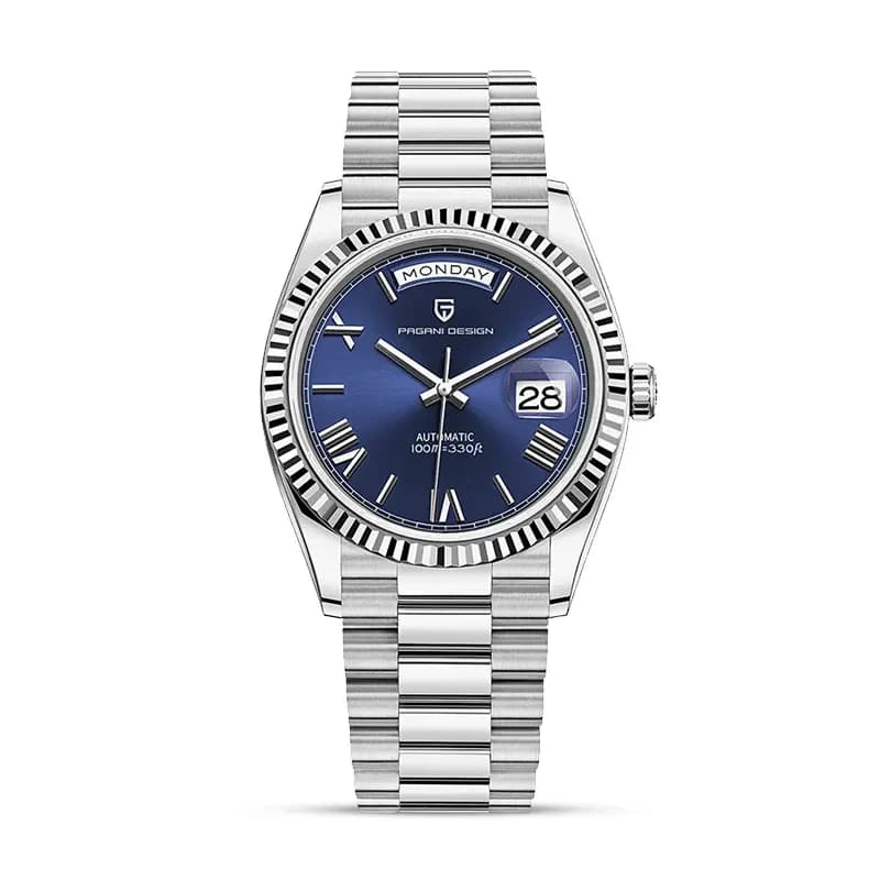 Pagani Design PD-1752 Day-Date Blue Dial Men's Watch