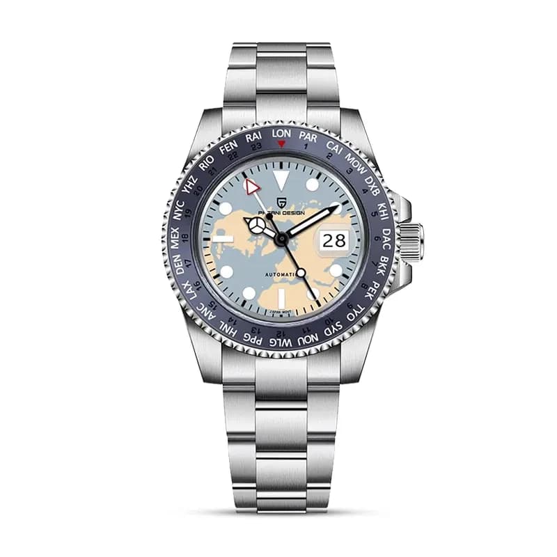 Pagani Design PD-1758 GMT Automatic Two-tone Dial Men's Watch