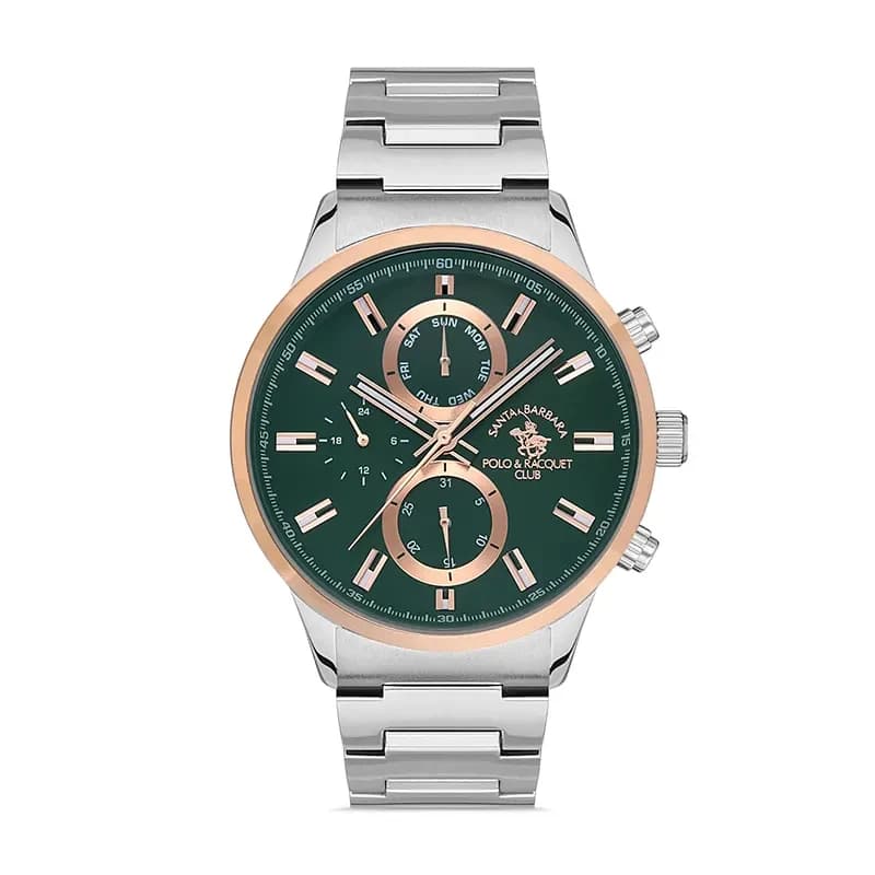 Santa Barbara Polo & Racquet Club Green Dial Men's Watch | SB.1.10388-4