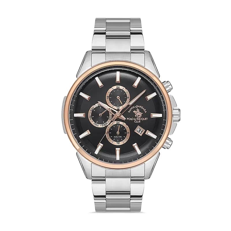 Santa Barbara Polo & Racquet Club Black Dial Men's Watch | SB.1.10392-4