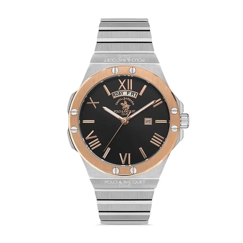 Santa Barbara Polo & Racquet Club Black Dial Men's Watch | SB.1.10403-5