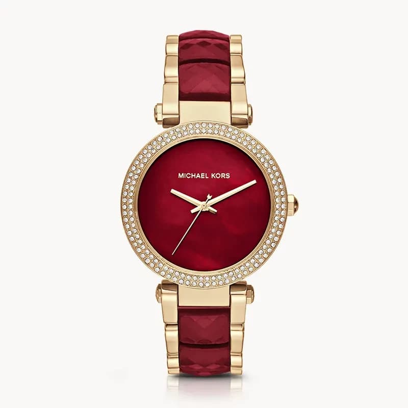 Michael Kors Parker Red Burgundy Dial Ladies Watch | MK6427