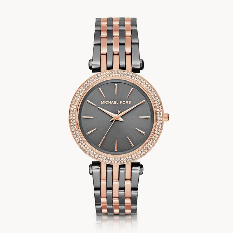 Michael Kors Darci Gunmetal and Rose Gold-Tone Ladies Watch | MK3584