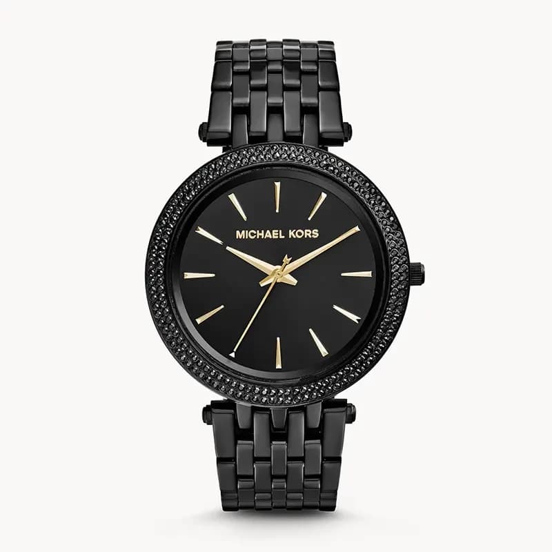 Michael Kors Darci Black Dial Gold Hands Ladies Watch | MK3337