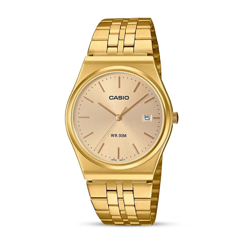 Casio Enticer Champagne Dial Men's Watch | MTP-B145G-9AV
