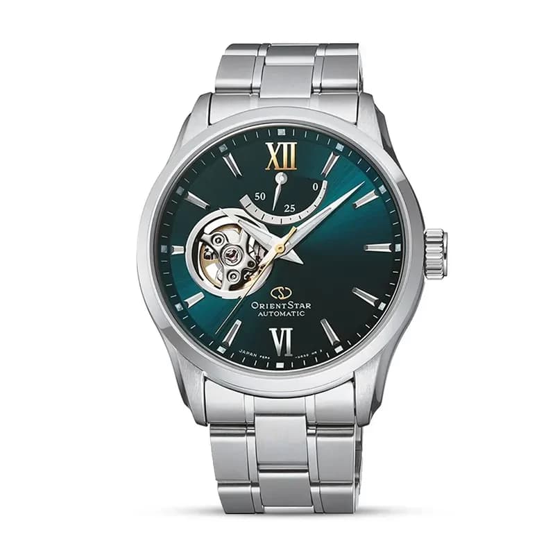 Orient Star Contemporary Open Heart Green Dial Men's Watch | RE-AT0002E