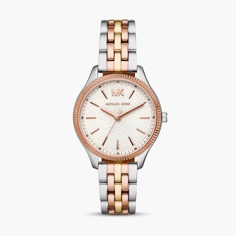 Michael Kors Lexington White Dial Tri-tone Ladies Watch | MK6642