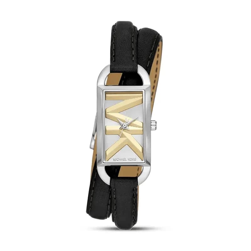 Michael Kors Mini Empire Silver Dial Leather Ladies Watch | MK4722