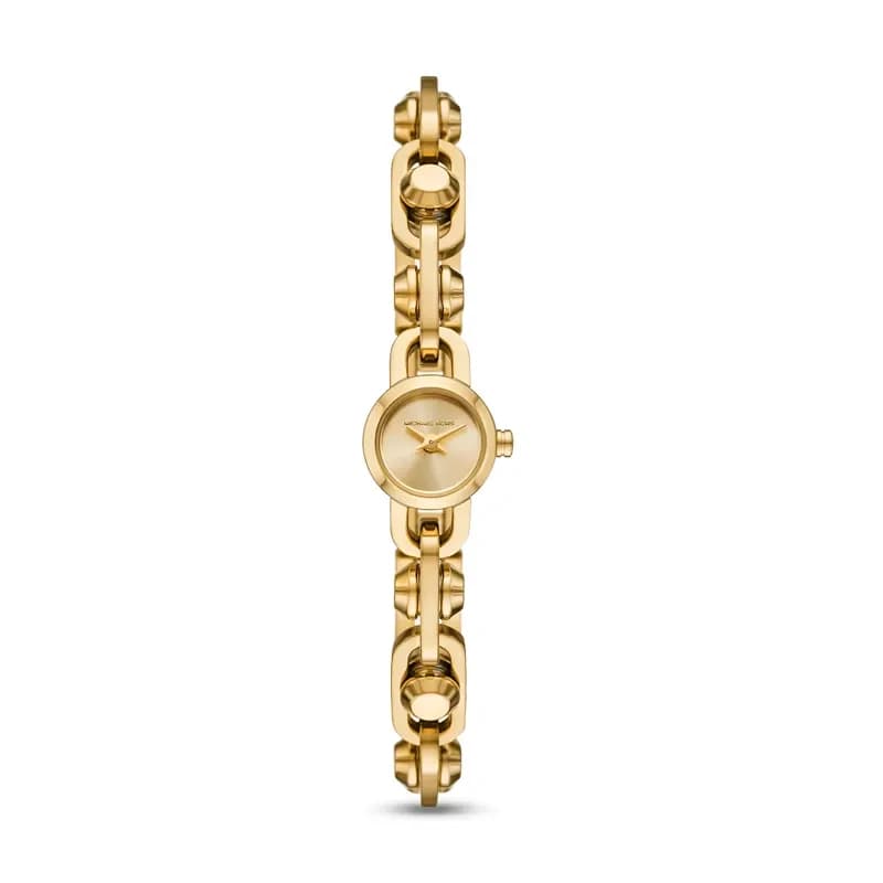 Michael Kors Mini Astor Link Gold-Tone Champagne Dial Ladies Watch | MK4871