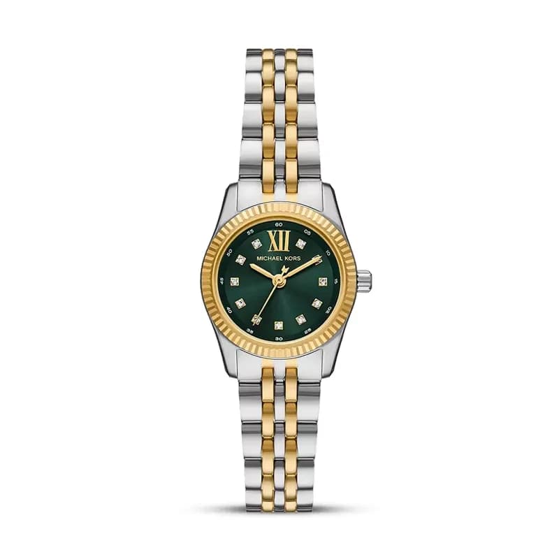 Michael Kors Petite Lexington Green Dial Ladies Watch | MK4986