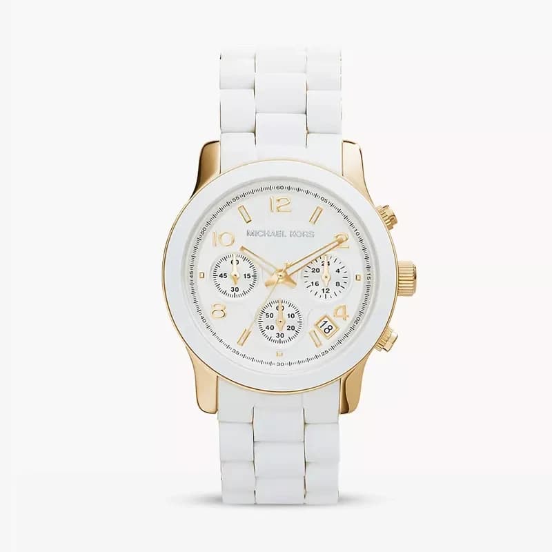 Michael Kors Chronograph White Dial Ladies Watch | MK5145