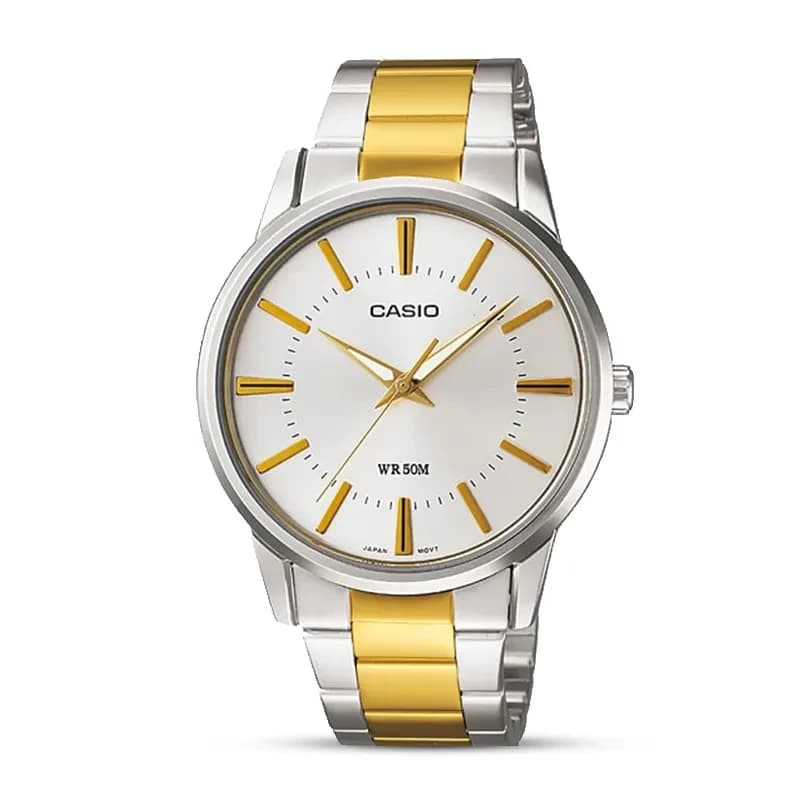 Casio Enticer MTP-1303SG-7AV Dual-tone Silver Dial Men's Watch