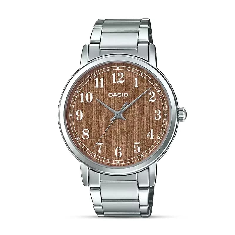 Casio MTP-E145D-5B2DF Enticer Wood Grain Dial Men’s Watch
