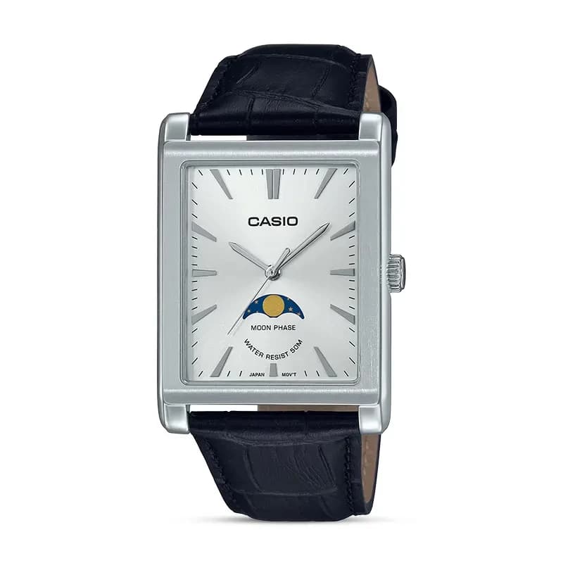 Casio Moon Phase MTP-M105L-7AV Silver Dial Men's Watch