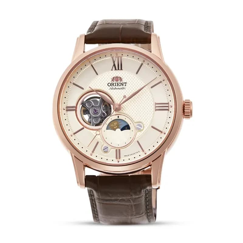 Orient Contemporary Sun and Moon Ivory Dial Men's Watch | RA-AS0009S
