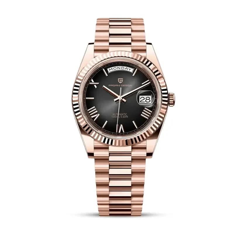 Pagani Design Day-Date 40mm Rose Gold Dial Men's Watch | PD-1783