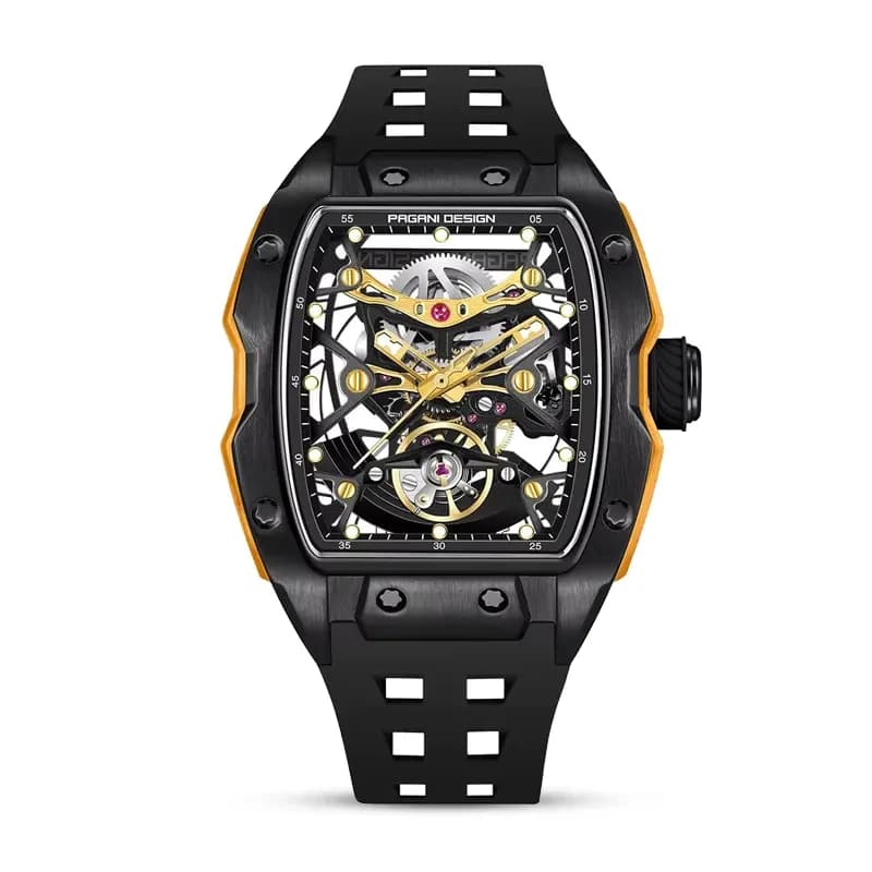 Pagani Design Skeleton Automatic Rubber Strap Men's Watch | PD-YS018