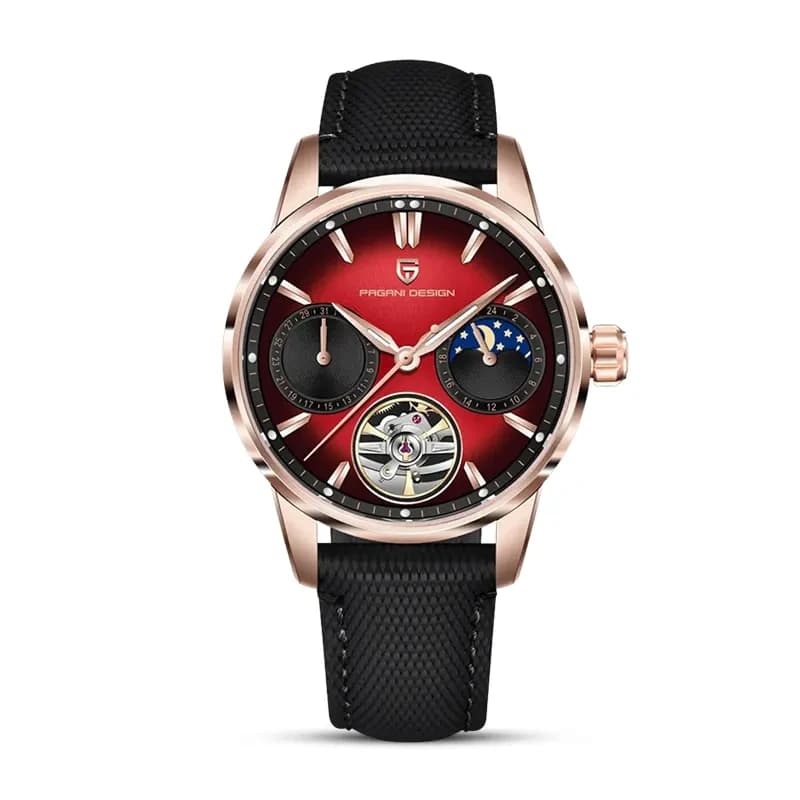 Pagani Design Tourbillon Moonphase Red Dial Automatic Men's Watch | PD-YS021