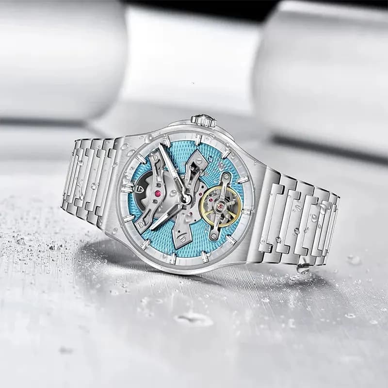 Pagani Design Tourbillon Turquoise Blue Dial Automatic Men's Watch | PD-YS028