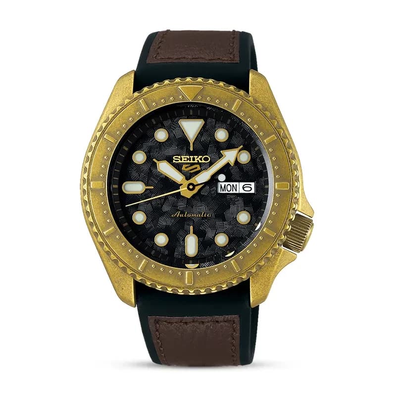 Seiko 5 Sports Automatic Black Textured Dial Men's Watch | SRPE80K1