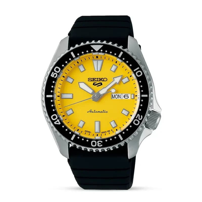 Seiko 5 Sports SKX’s Iconic Automatic Yellow Dial Men's Watch | SRPL87