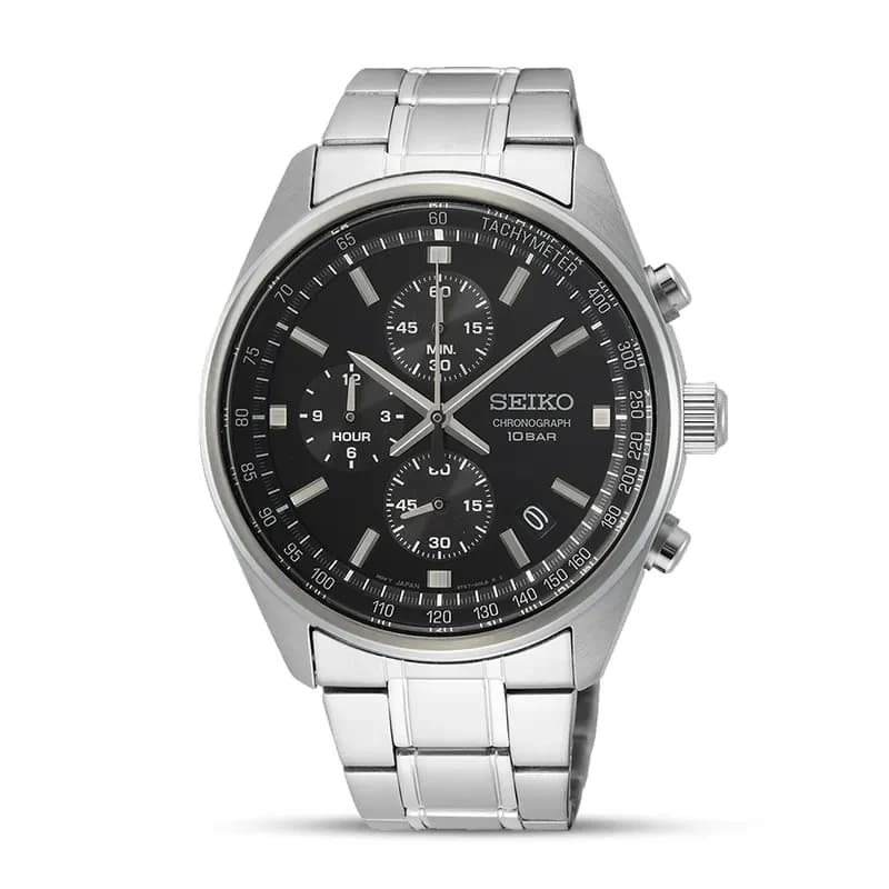 Seiko Conceptual Chronograph Black Dial Men’s Watch | SSB379P1