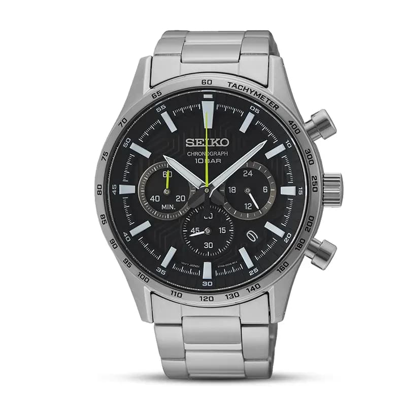 Seiko Discover More Chronograph Black Dial Men’s Watch | SSB413P1