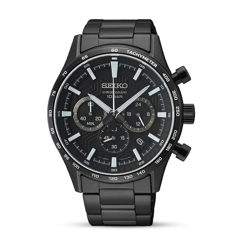 Seiko Discover More Chronograph Black Dial Men’s Watch | SSB415P1