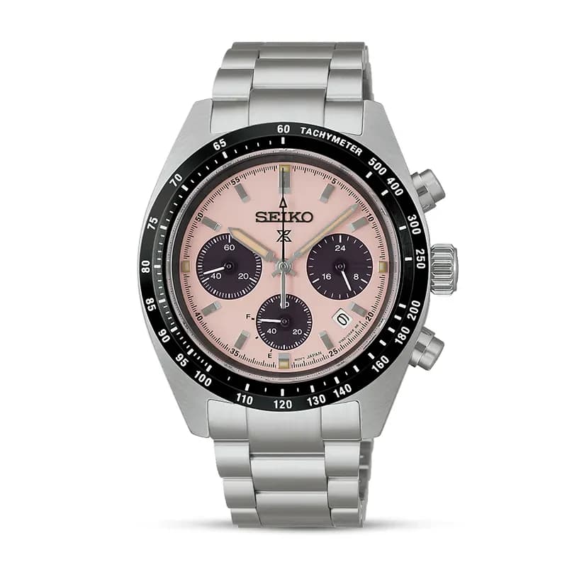 Seiko Prospex Speedtimer 'Youngtimer' Solar Salmon Dial Men’s Watch | SSC963P1