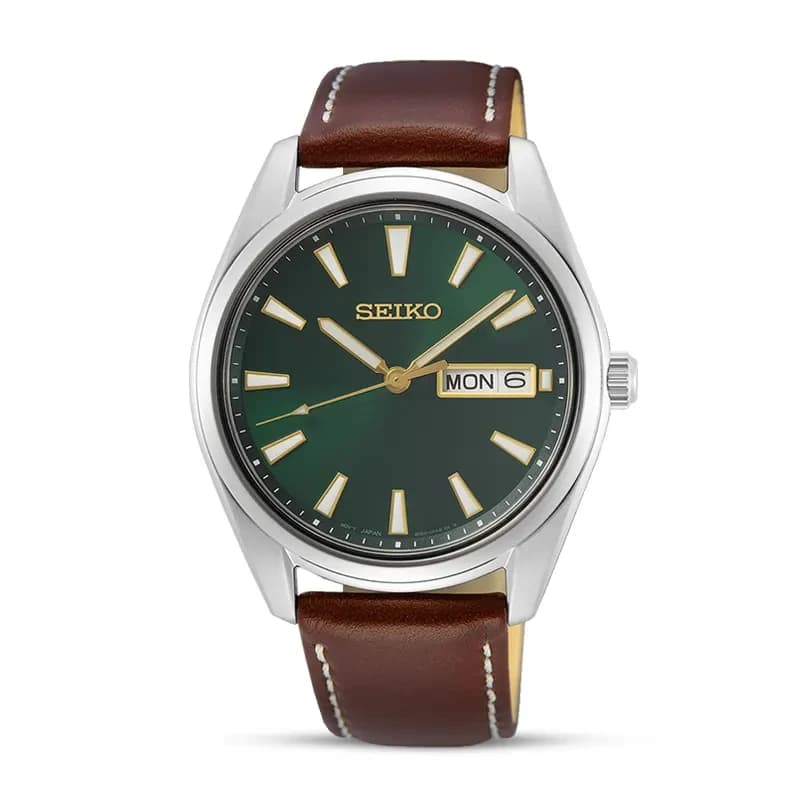Seiko Essentials Green Dial Sapphire Crystal Men’s Watch | SUR449P1