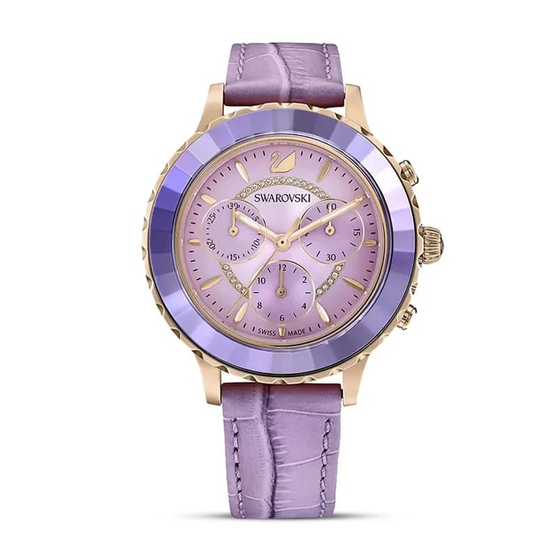 Swarovski Octea Lux Chronograph Purple Dial Ladies Watch | 5632263