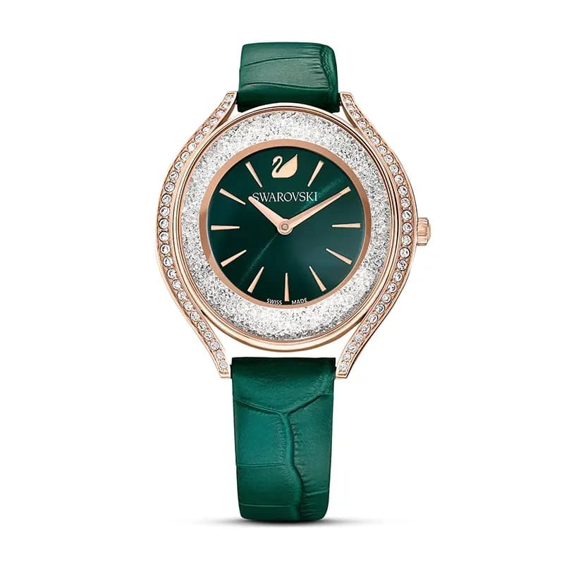 Swarovski Crystalline Aura Vibrant Green Dial Ladies Watch | 5644078