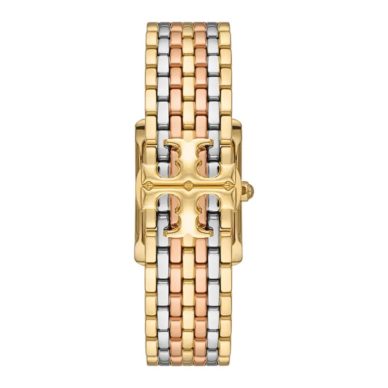 Tory Burch Eleanor White Dial Tri-Tone Ladies Watch | TBW1078