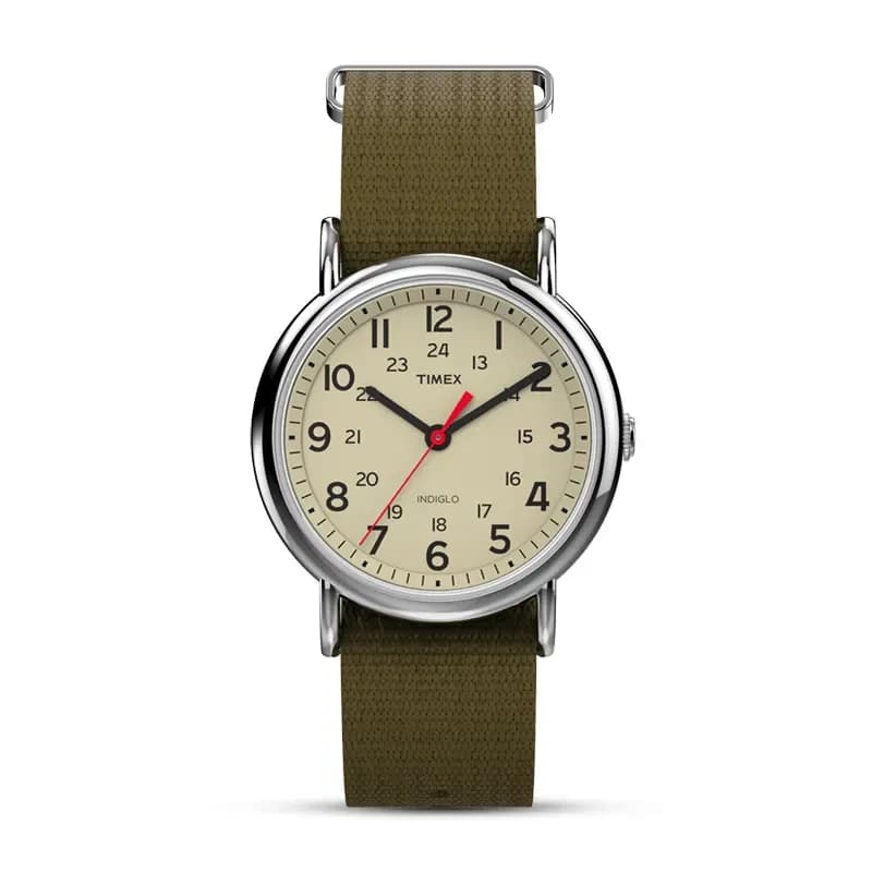 Timex Weekender Cream Dial Fabric Strap Men's Watch | T2N651