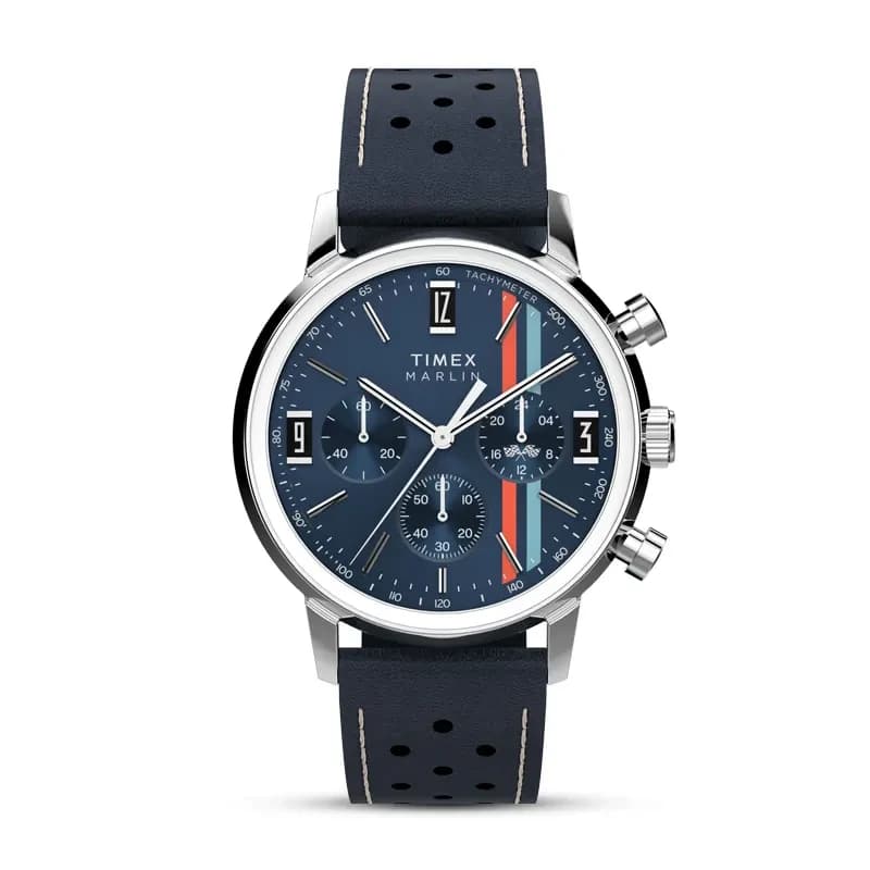 Timex Marlin® Chronograph Tachymeter Blue Dial Men's Watch | TW2W99000UJ