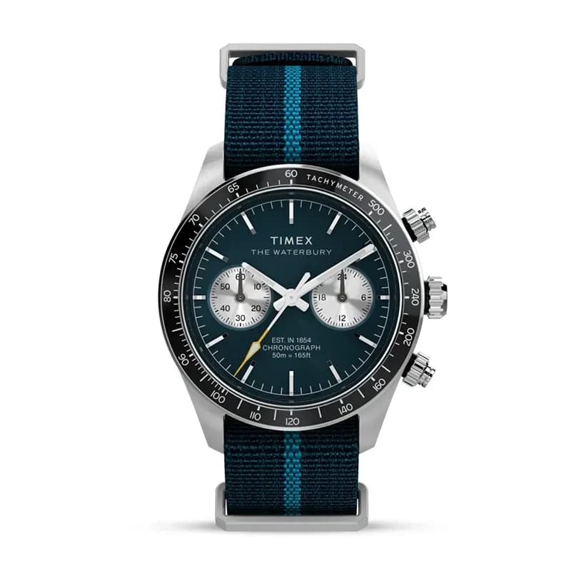 Timex Waterbury Heritage Chronograph Blue Dial Men's Watch | TW2Y39000