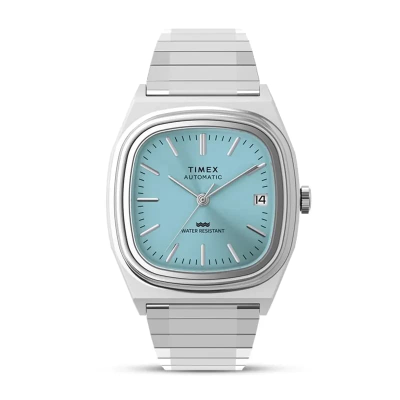 Timex® 1983 E Line Reissue Ice Blue Dial Automatic Men's Watch | TW2Y66700