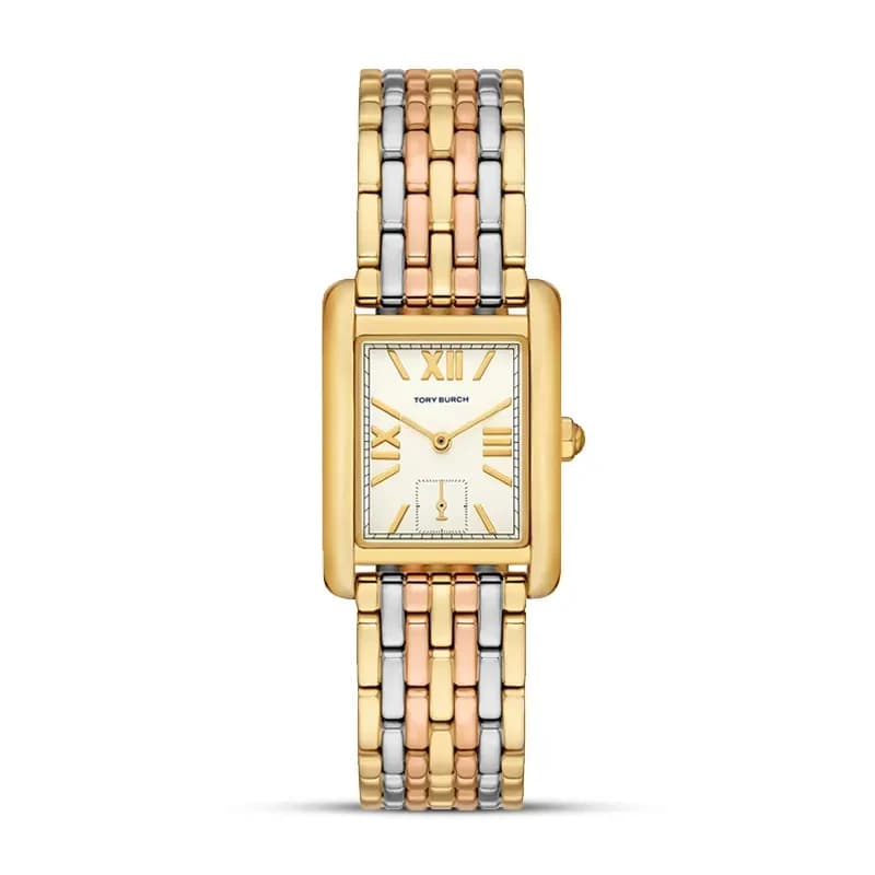 Tory Burch Eleanor White Dial Tri-Tone Ladies Watch | TBW1078