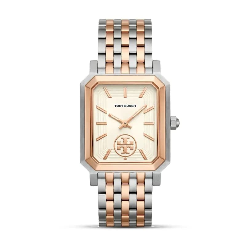 Tory Burch Robinson Two-Tone White Dial Ladies Watch | TBW1509